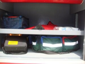 This compartment contains EMS equipment.  All EGVFD apparatus carry EMS equipment to respond to medical emergencies.